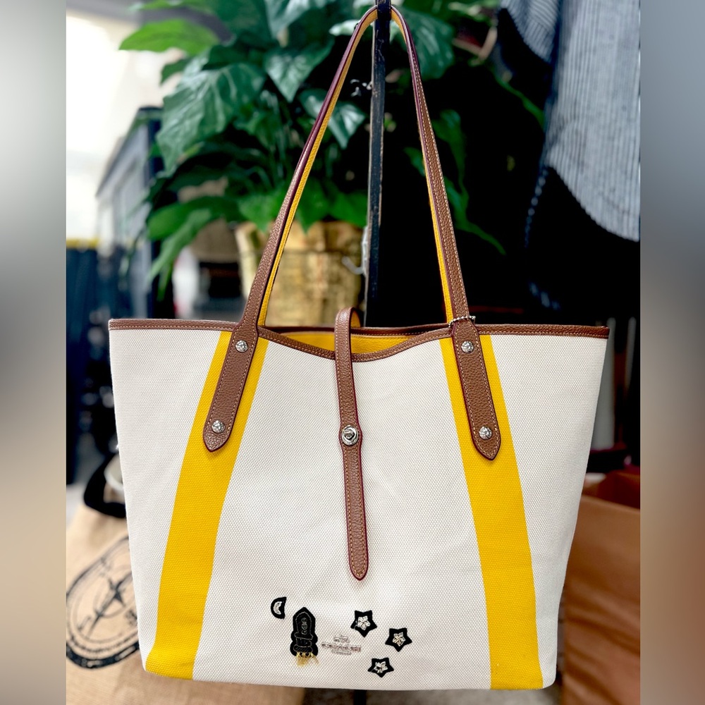 Coach Rocket Ship and Stars Tote